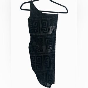 Black Geometric Patterned Dress